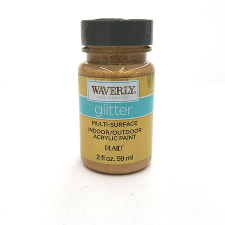 Opal White Acrylic - Waverly Inspirations Glitter Acrylic Paint, 2 Fl. Oz.