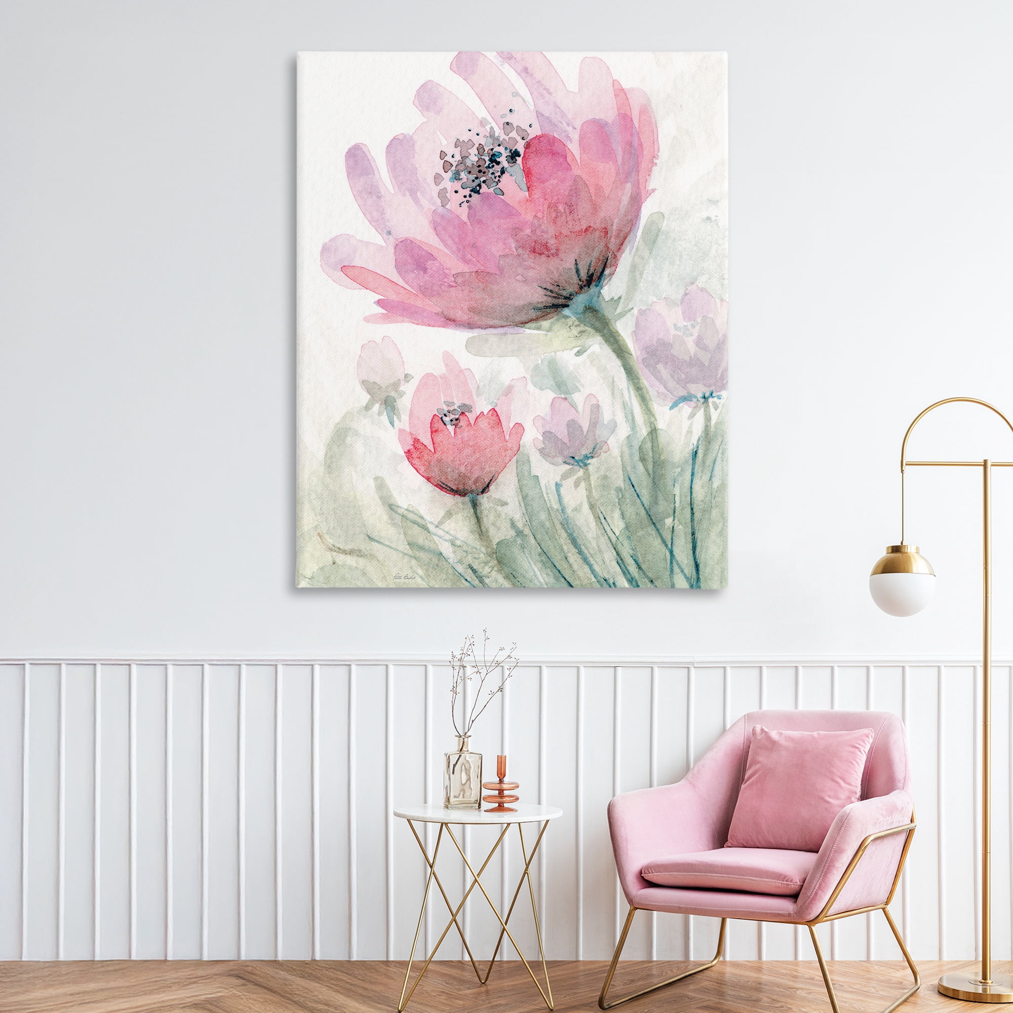 Stupell Industries Pink Flower Blossoms Canvas Wall Art, design by Patti Bishop