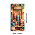 thumbnail image 3 of Decorative Design Tiki Party Backdrop Polynesian Theme Banner Colorful Mask Decoration for Luau Celebration Outdoor Beach, 3 of 8