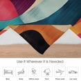 thumbnail image 6 of Abstract Ripple Flannel Blanket for Bed,Travel and Camping, Impressionist Colorful Line Super Soft Cozy Blanket for All Seasons 40"x50", 6 of 7