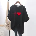 thumbnail image 3 of Camiseta holgada con estampado, camisa blanca para estudiantes, novedad de 2024, 3 of 5