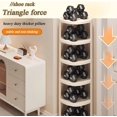 thumbnail image 4 of SIABC-9 Tiers Corner Shoe Rack, Free Standing Stackable Shoe Organizer, Vertical Narrow Shoe Storage Stand, Space Saving Shoe Tower Shelf for Living Room Entryway (White), 4 of 4