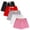 Pink#01, variant on Jinhomg 5-Pack Toddler Kids Cotton Shorts Multicolor Elastic Waist Lounge Shorts Solid Color Home Shorts for Little Boys Girls 12M-9Y