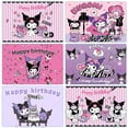 thumbnail image 2 of Telones de fondo para fotos de Sanrio Kuromi, personalizados, para baby shower, niñas, fiestas de primer cumpleaños, pancarta de Cinnamoroll, fondo para fotografía, 2 of 5