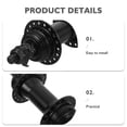 thumbnail image 3 of BESTYASH Precision Front Disc Brake Hub with Quick Release Skewer, Black - Fits Mountain & Road Bikes, 1 Set, 3 of 8