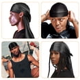 thumbnail image 3 of OULII 2 Pcs Bandana Pirate Homme Noir Accessoire de Cosplay pour Fêtes et Usage Quotidien, 3 of 8