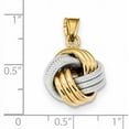 thumbnail image 2 of Beautiful 14k Two-Tone Polished Textured Love Knot Pendant, 2 of 2