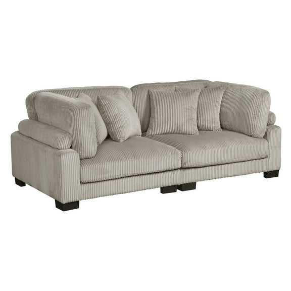 Lexicon Traverse Corduroy Love Seat in Taupe