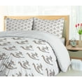 thumbnail image 5 of Ambesonne Nautical Tattoo Duvet Cover Set, Anchor and, 2-Calking, Pale Cinnamon Pale Grey, 5 of 7
