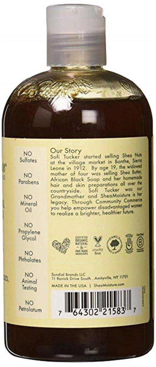 Shea Moisture Jamaican Black Shampoo Strengthen and Grow, 13 oz (Pack of 2)