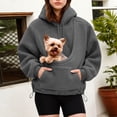 thumbnail image 2 of TGPMGRZ Cat Pouch Hoodie for Women with Pocket Dog Pouch Sweatshirts Pet Carrier Animal Holder Pullover Hoodies, 2 of 5