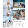 thumbnail image 5 of Grey White Striped Beach Towels Oversized Super Absorbent,Navy Blue Beach Nautical Anchor Ocean Coastal Lightweight Bath Towel Quick Dry Sets For Bathroom/Pool/Rv Camping/Beach Play/Gym Room 31"x62", 5 of 8