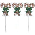 thumbnail image 3 of Northlight Lighted Holographic Candy Cane Outdoor Christmas Pathway Markers - 25.5" - Set of 3, 3 of 9
