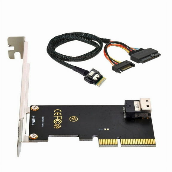 Xiwai Card PCI-E 3.0 4.0 to SFF-8654 Slimline SAS Card Adapter U.2 U2 SFF-8639 NVME PCIe SSD Cable for Mainboard SSD