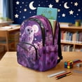 thumbnail image 3 of Jeiento Owl 17 Inch Lightweight School Bag Set for Boys Girls 4-Piece Lunch Bag Pencil Case Water Bottle Holder Purple Large Capacity Backpack for Kids Students, 3 of 7