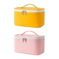 thumbnail image 1 of Bolsas de maquillaje,Bolsa de maquillaje pequeña de cuero PU impermeable portátil,Bolsa de Cosméticos con Cremallera Resistente al Agua Lavable,Neceseres de gran capacidad,Estuche de Estilo B Sunnimix Bolsas de maquillaje, 1 of 8