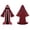 Red, variant on Medieval Wizard Hooded Robe Faux Suede Long Sleeves Cloak Halloween Vampire Witch Cloak Fancy Cosplay Costume