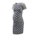 thumbnail image 5 of DYMADE Women Printed Short Sleeve Maternity Soft Round&nbsp;Neck Breast-Feeding Dress, 5 of 6