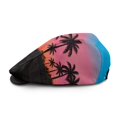thumbnail image 2 of CHAQLIN Polyester Newsboy Cap for Driving Summer Hunting, Retro Lightweight Flat Cap, Palm Sunset, 2 of 4