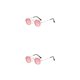 thumbnail image 1 of Gafas de sol Minnieouse Steampunk retro metal con lentes polarizadas pequeñas redondas oro rosa claro 2Conjunto, 1 of 6