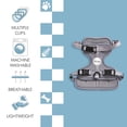 thumbnail image 6 of THE LICKER STORE Arlo Small Adjustable Soft Padded No Pull Pet Harness with 3 Buckles and 3 Leash Clips, Gray, HNS1001N, 6 of 8