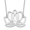 thumbnail image 3 of 925 Sterling Silver Polished Lotus Flower 18 inch Necklace 18 Inch, 3 of 3
