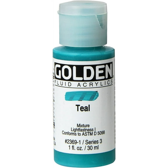Golden Fluid Acrylics (Teal) - 1 oz.
