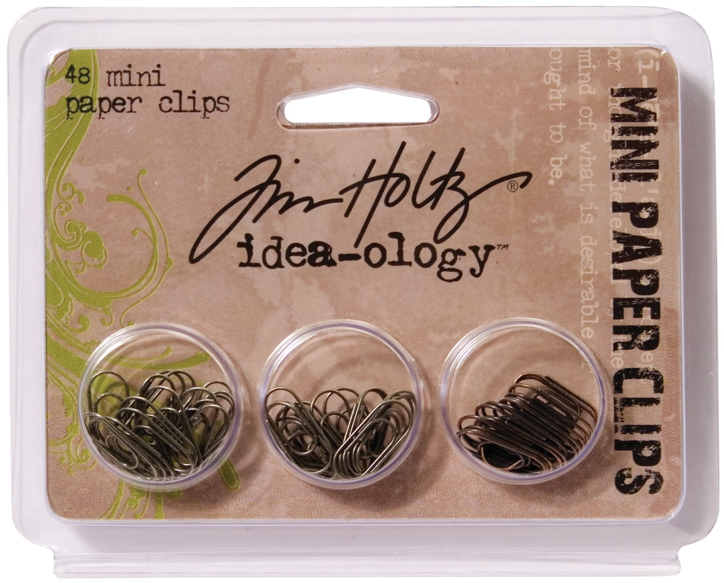 IdeaOlogy Mini Paper Clips .625" 48/PkgAntique Nickel, Brass & Copper