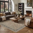 thumbnail image 4 of BERTHMEER 5'x7' Area Rugs for Living Room Dining Room Farmhouse Bedroom Office Oriental Vintage Traditional Carpets Non Slip Machine Washable Rugs Carpets,Brown, 4 of 8