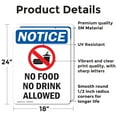 thumbnail image 2 of (2 Pack) No Food No Drink Allowed Sign, 2 of 7