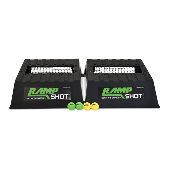 Vivere RampShot Outdoor Toss Game Set with Portable High-Density Ramps and Balls, 4-Player