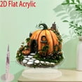 thumbnail image 6 of nvzhuang Halloween Desk Decor 2D Flat Acrylic Pumpkin House Table Sign Ornaments Party Haunted House Supplies, 6 of 7
