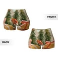 thumbnail image 5 of Picia Holiday Christmas Stars Printed Workout Shorts for Women Seamless Scrunch Butt Lifting High Waisted Yoga Gym Booty Running Moisture-wicking Short Pants-, 5 of 9