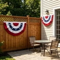 thumbnail image 7 of Beautynvta 1 Pc American Pleated Fan Flag, 4th of July Decorations, Patriotic Fourth of July Banner, Red White and Blue American Flag Bunting for Outside Porch Garden Decor, 7 of 7