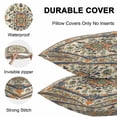 thumbnail image 4 of Waterproof Throw Pillow Covers Set of 2, 18x18 Inch Orange Blue Green Southwestern Decorative Pillowcases Outdoor Pillow Slip Cushion Covers Set for Couch Tent Boho Geometric Ethnic, 4 of 7