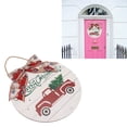 thumbnail image 3 of MesaSe Christmas Door Hanging Tag  Bowknot Christmas Welcome Sign Full Color Finish Poplar Letter Car Patterned  For Home, 3 of 8