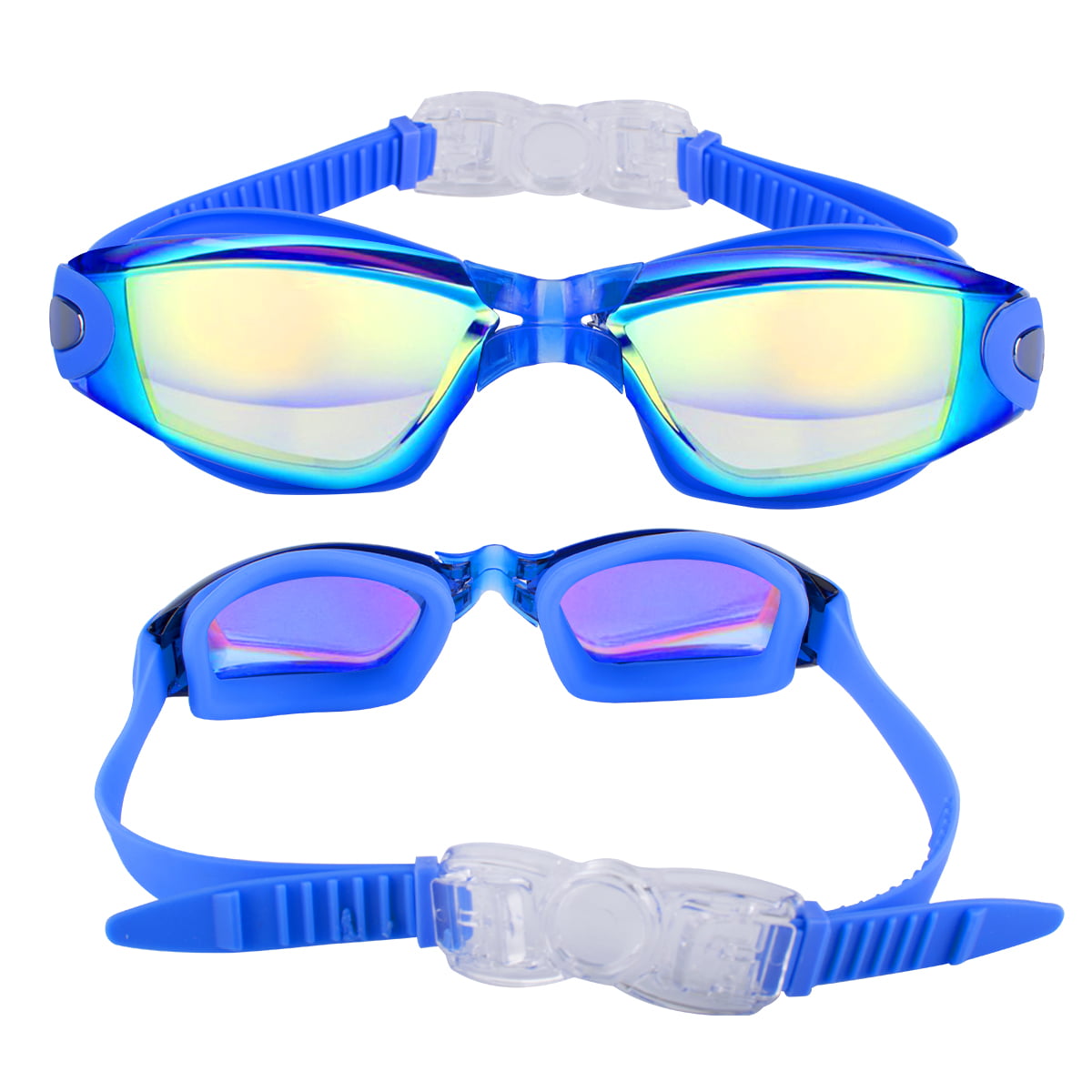 Details about   Mirror Swimming Goggles Anti-Fog UV Protection with Ear Plug Adult Swim Glasses 