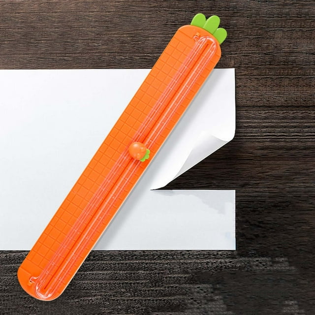 DPTALR Cute Carrot Paper Cutting Knife Bidirectional Photo Paper Cutting Knife Student Tool Knife Paper Cutter
