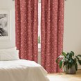 thumbnail image 2 of Ambesonne Retro Curtains, Filigree Style Snowflakes, Pair of 28"x84", Vermilion Ivory, 2 of 5