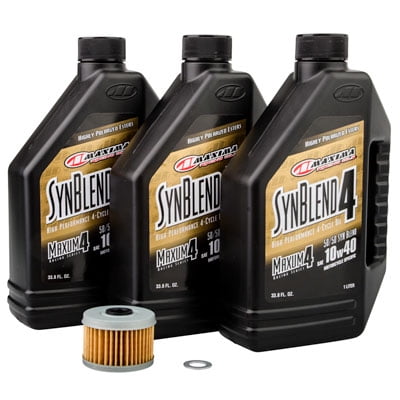 Oil Change Kit With Maxima Synthetic Blend 10W-40 for Honda Rancher 420 4x4 ES (Best Synthetic Oil For Honda Rancher)