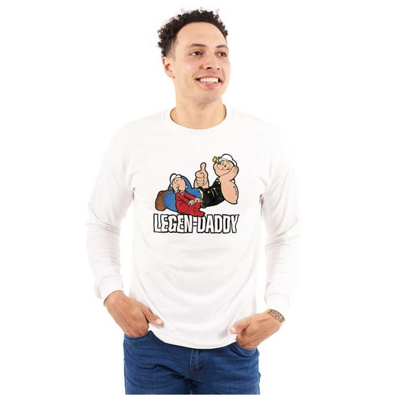 Popeye Cartoon Legendary Daddy Men's Long Sleeve Tee T Shirt Brisco Brands M