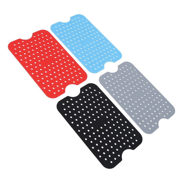 Réutilisable Cuisine Friteuse Doublures, Réutilisables Silicone Friteuse Doublures Haute Résistance à la Chaleur Imperméable à l'Eau 4pcs avec Table de Cuisson pour la Maison