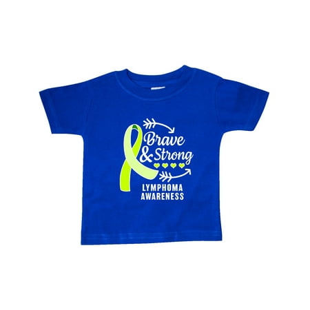 

Inktastic Lymphoma Awareness Brave and Strong with Arrows Gift Baby Boy or Baby Girl T-Shirt