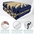 thumbnail image 4 of Full Quilt Set 78''x90'', Pineapple Lightweight Bedspread Coverlet Set with 2 Pillow Shams, Gold Yellow Navy Blue Tropical Fruit Summer Breathable All Season Quilt Bedding for Bedroom/Guest Room, 4 of 9