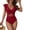 Wine, variant on Tummy Control Swimsuits for Women One Piece Swimsuit Push Up Bathing Suits Ruffle Full Coverage Slimming Swimwear Wine XL(XL)
