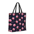 thumbnail image 2 of KLL Cartoon Donut Planets Pattern Aesthetic Tote Bag for Women Beach Bag Shopping Bags Shoulder Bag Reusable Grocery Bags, 2 of 7