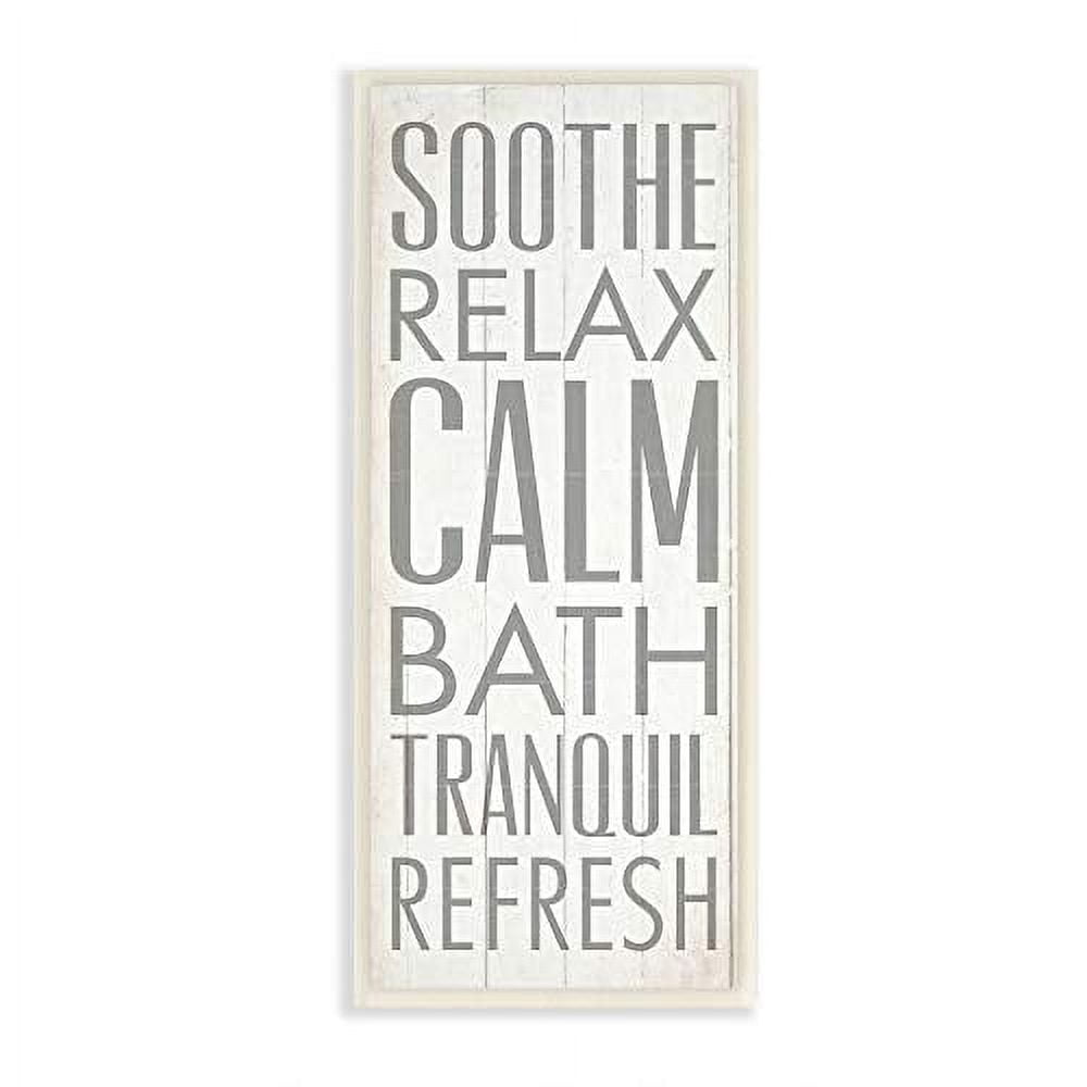 Soothe Calm Relax Bath Bathroom Wall Plaque