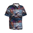 thumbnail image 2 of Daiia Underwater Lazy Turtle Hawaiian Shirt for Men Gentle Cotton Regular Short Sleeve Casual-Large, 2 of 9