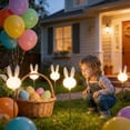 thumbnail image 2 of Easter Bunny Solar Stakes Outdoor Lights Decorations Cute Bunny LED Landscapes Decor Waterproof Yard Pathways Lamp for Patio Lawns Garden Lighting Ornament, 2 of 7