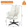 thumbnail image 6 of Homy Casa Teen Task Office Chair Leisure Chair Adjustable Height Wide Seat Home Office  Armchair, White, 6 of 12